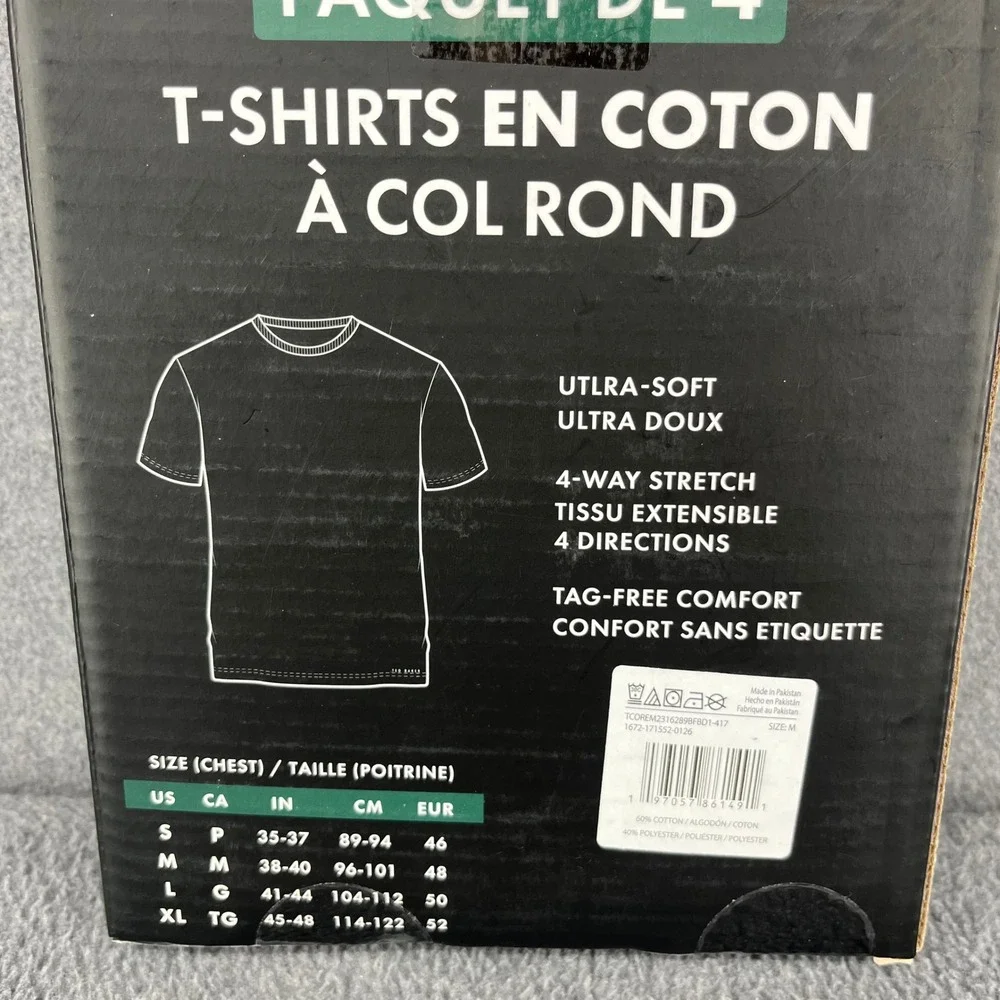 Ted Baker T-Shirt Mens Medium Multicolor 4-Pack Crew Neck Cotton Stretch Tees